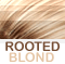 Chestnut Brown with platinum blond roots                    